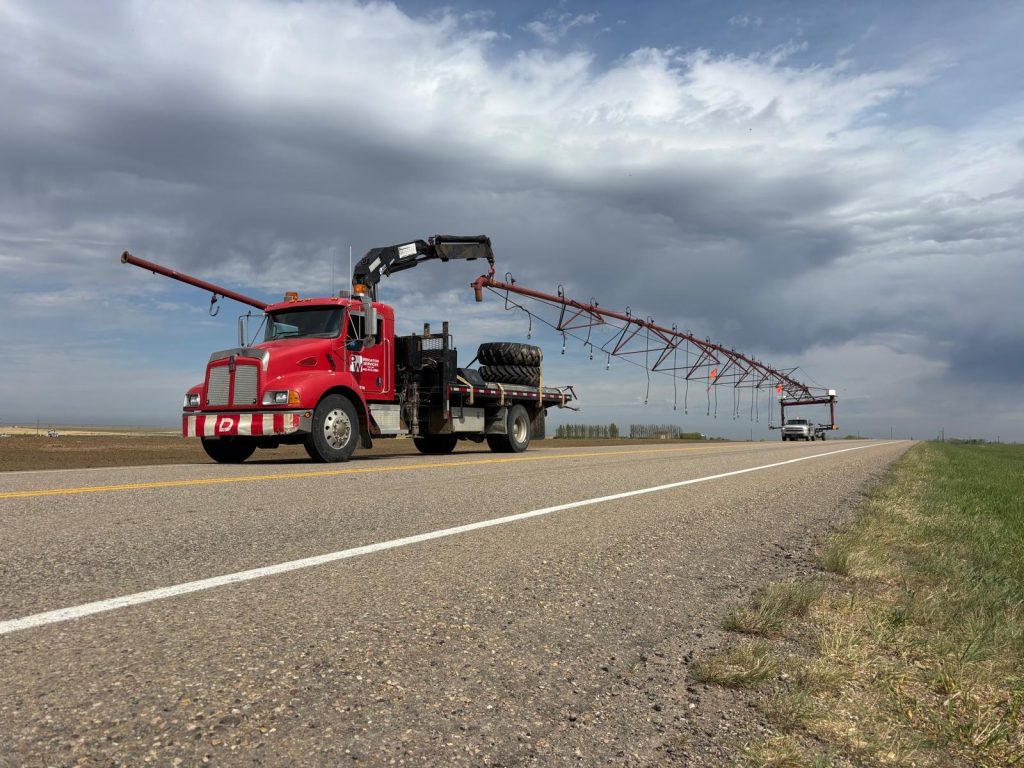 Irrigation pivot transportation